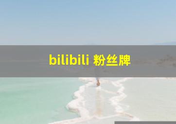 bilibili 粉丝牌